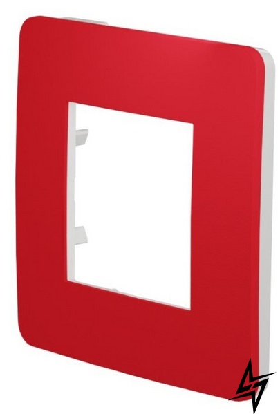 Однопостова рамка Unica New Studio Color NU280213 червоний / білий Schneider Electric фото