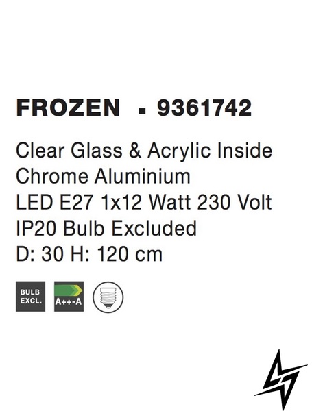 Підвісний світильник Nova luce Frozen 9361742  фото наживо, фото в дизайні інтер'єру