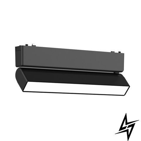 Поворотний трек світильник розсіяного світла Slim L230 10W 4000K 900Lm 150&deg; 48V Чорний фото