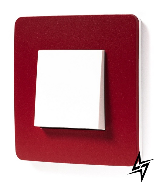 Однопостова рамка Unica New Studio Color NU280213 червоний / білий Schneider Electric фото