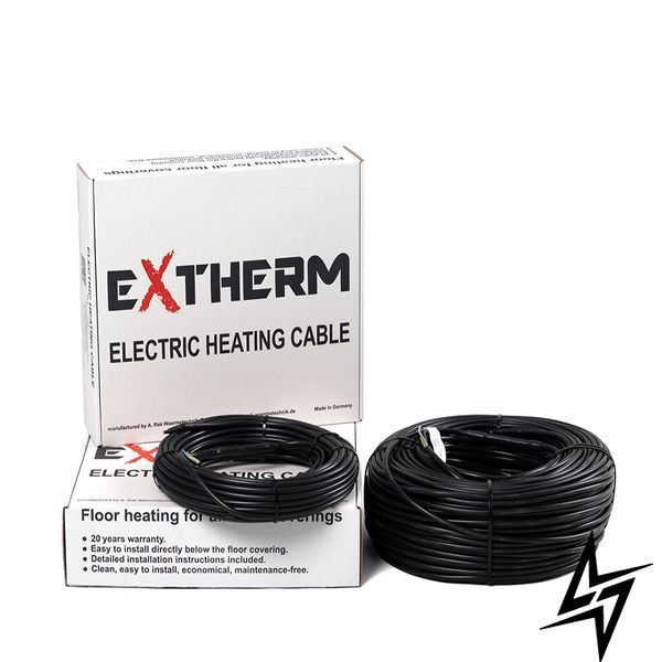 Нагревательный кабель двухжильный Extherm Extherm ETT ECO 30-600, 20 м. пог., 600 Вт, 30 Вт/м фото
