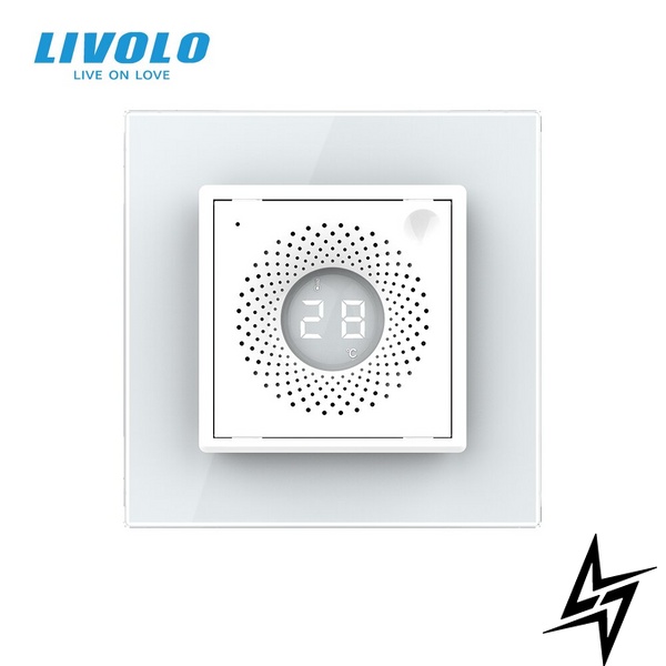 Умный датчик температуры и влажности ZigBee термометр гигрометр Livolo белое стекло (VL-FCEZ-2WP-11) фото