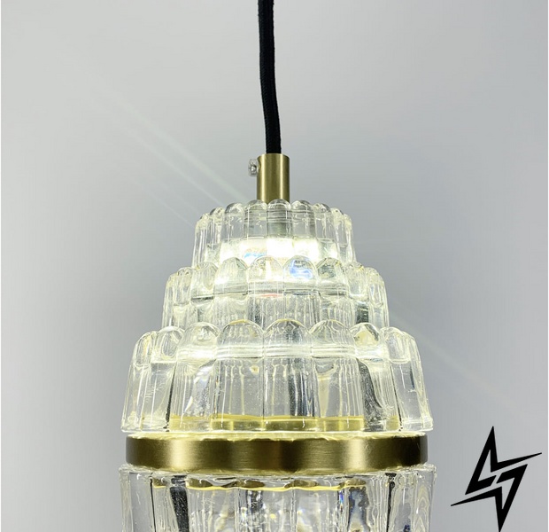 Хрустальный светодиодный светильник золотого цвета LE25369 LED 4W 4000K 12x22см Золото/Прозрачный SGA 9 фото в живую, фото в дизайне интерьера