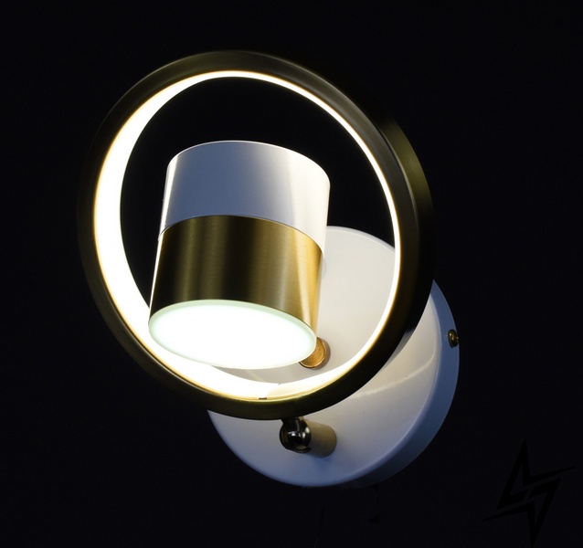 Бра настенная LED L23-36276 Белый B18-wh-ab фото в живую, фото в дизайне интерьера