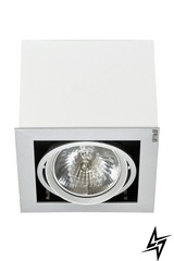 Точечный накладной светильник Nowodvorski Box White 5305 66783 фото в живую, фото в дизайне интерьера