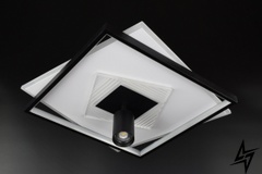 Люстра стельова LED з пультом L23-36977 Чорний X088/500 фото наживо, фото в дизайні інтер'єру