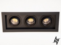 Современный точечный светильник Alumo D23-31617 Черный 136I-3-BK фото в живую, фото в дизайне интерьера