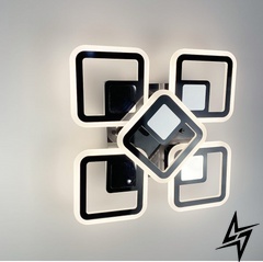 Стельовий LED світильник із ефектом безкінечності LE25520 LED 61W 3000-6000K 40x11x40см Хром A 2720/4+1S фото наживо, фото в дизайні інтер'єру
