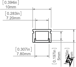 LED-профіль вузький KLUS PIKO, 3 метри KLUS_A08288A_2 фото