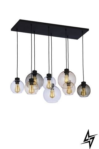 Подвесная люстра TK Lighting Cubus 2834 на 8 ламп E27 черный и серый 80 &times; 85 &times; 30 см фото