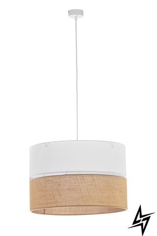 Люстра з абажуром TK Lighting 6573 Linobianco фото