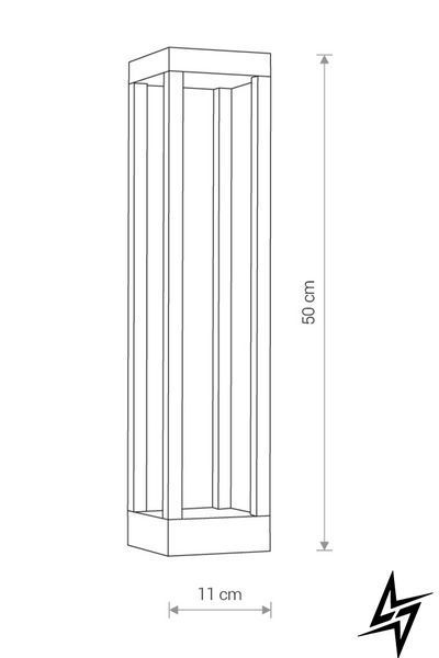 Вуличний стовпчик Nowodvorski Structure LED 8145 чорний 13 Вт 3000 K IP54 фото