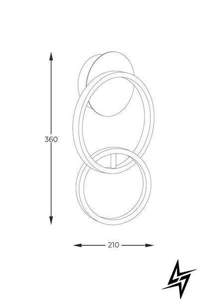 Настенное бра Zumaline Rando 20002W-GD черное 18 Вт 3000/4000/6000 K 20002W-GD фото