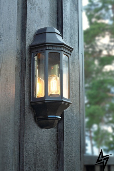 Настінний фасадний вуличний світильник Norlys Genua Mini 170B 28028 фото наживо, фото в дизайні екстер'єру