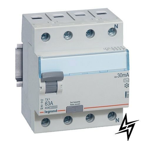 Устройство защитного отключения (УЗО) Legrand 403009 RX3, 4P, 40 А, 30 мА, 6 кА 403009 фото