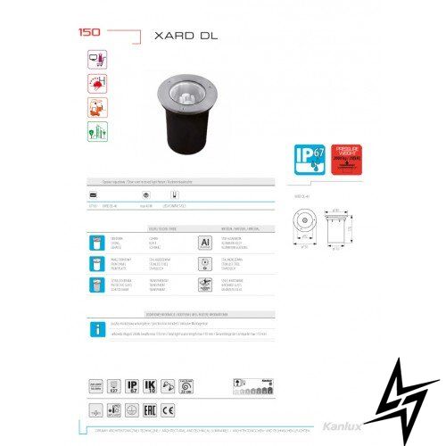 Вкапываемый светильник Kanlux Moro Xard 7195 34356 фото в живую, фото в дизайне экстерьера