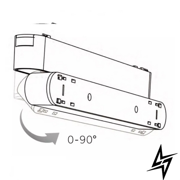 Поворотной механизм светильника на ультратонкую магнитную шину Ultra Slim 70636 BK CS0636 фото в живую, фото в дизайне интерьера