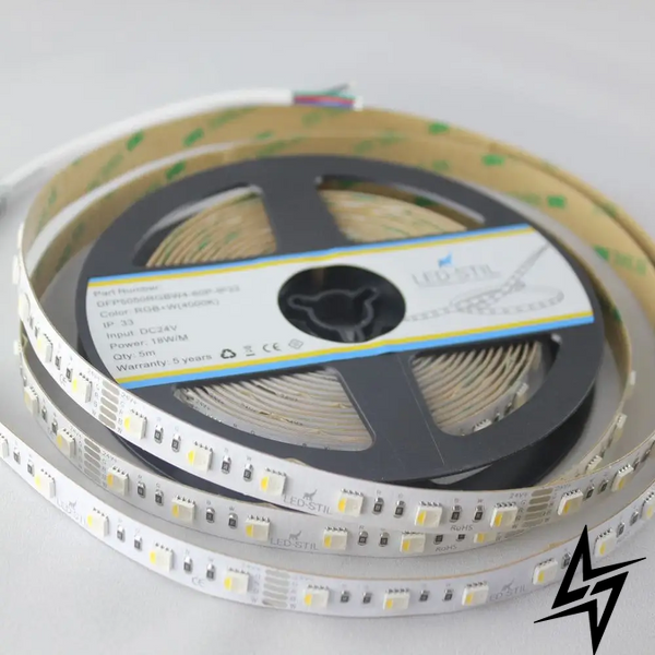 LED лента LED-STIL RGB+W (4000K), 18 W, 5050, 60 ШТ., IP33, 24V, 1100 ЛМ фото