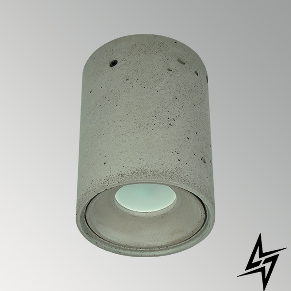 Бетонный накладной светильник SPOT серый 30005 01111G фото в живую, фото в дизайне интерьера