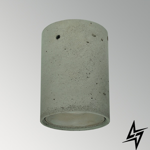 Бетонный накладной светильник SPOT серый 30005 01111G фото в живую, фото в дизайне интерьера
