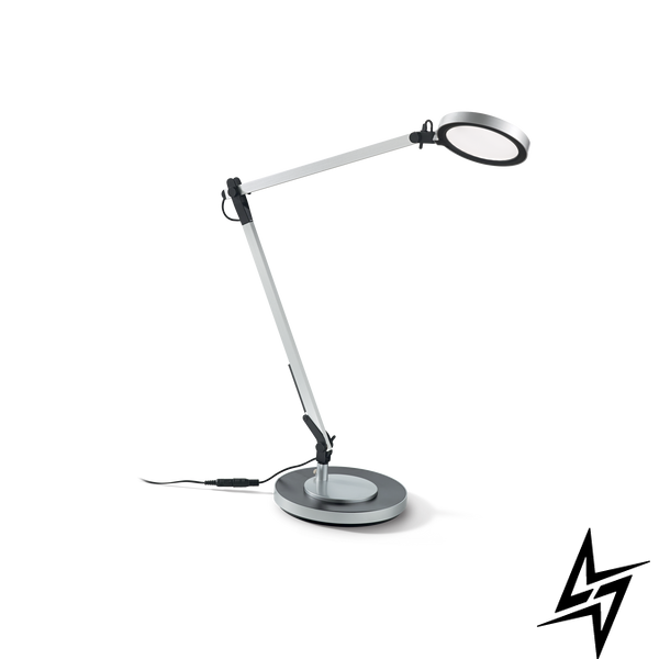 Настільна лампа 204895 Ideal Lux Futura Tl Alluminio LED  фото наживо, фото в дизайні інтер'єру