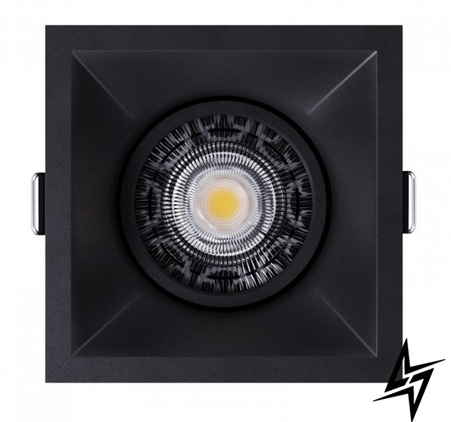 Светильник точечный врезной KLOODI KD-1129-F BK  фото в живую, фото в дизайне интерьера