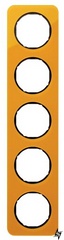 Пятиместная рамка R.1 10152334 (оранжевый/черная) Berker фото