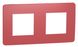 Двухпостовая рамка Unica New Studio Color NU280413 червоний / білий Schneider Electric фото 2/3