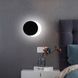 Бра LED Eclipse H20cm S23-38616 22 см Черный/Белый 043107 фото в дизайне интерьера, фото в живую 3/6