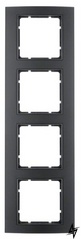 Четырехместная рамка B.3 10143005 (черная/антрацит) Berker фото