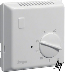 Биметаллический термостат EK054 230В/10А НО без контрольного индикатора Hager фото
