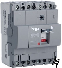 Автоматичний вимикач HDA161L x160 In = 160А 4P 18кА Hager фото