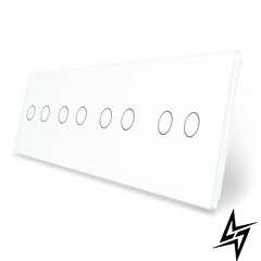 Сенсорная панель для выключателя 8 сенсоров (2-2-2-2) Livolo белый стекло (C7-C2/C2/C2/C2-11) фото