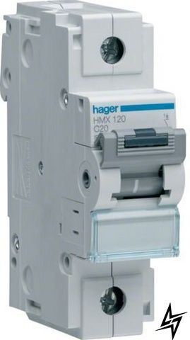 Автоматический выключатель Hager HMX120 HMX 1P, 20 А, C, 50 кА HMX120 фото