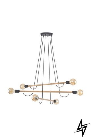 Люстра TK Lighting Helix 4953 на 6 ламп E27 коричневый и черный 140 &times; 100 &times; 100 см фото