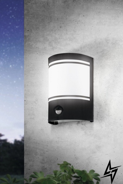 Настенный уличный светильник Eglo Cerno 99566 53638 фото в живую, фото в дизайне экстерьера