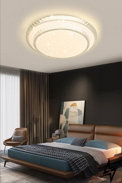 Стельовий світильник LED з пультом L23-37728 Білий W71140/400 фото наживо, фото в дизайні інтер'єру