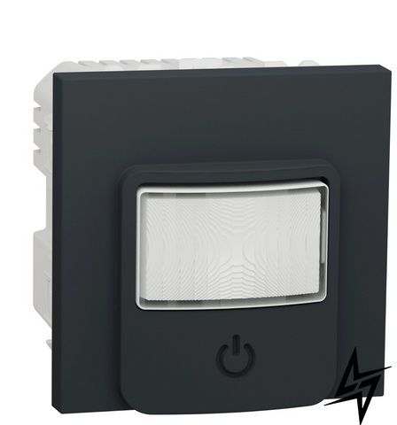 Датчик руху Schneider Electric NU352554 Unica New, антрацит, матовий, 10 А, 220 В, IP20 фото
