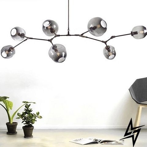Люстра 039103 Glass Black/Smoky Grey 7Р E27 Черный/Серый 039103 фото