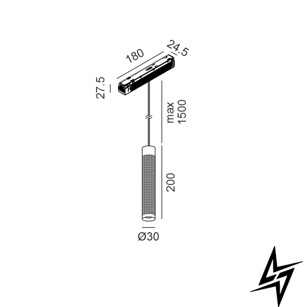 Магнитный трековый светильник LTX IN_LINE TUB S P 200 06.0320.8.940.BRG.2G латунь 7 Вт 4000 K 06.0320.8.940.BRG.2G фото