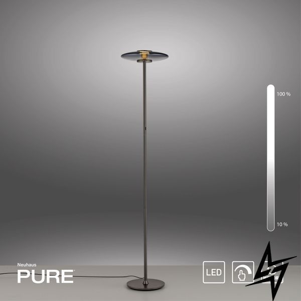 Торшер Paul Neuhaus Pure Vitrum 481-15 LED 14,2W 500Lm 2700K Серый фото