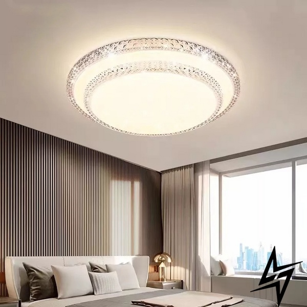 Потолочный светильник LED с пультом L23-37728 Белый W71140/400 фото в живую, фото в дизайне интерьера