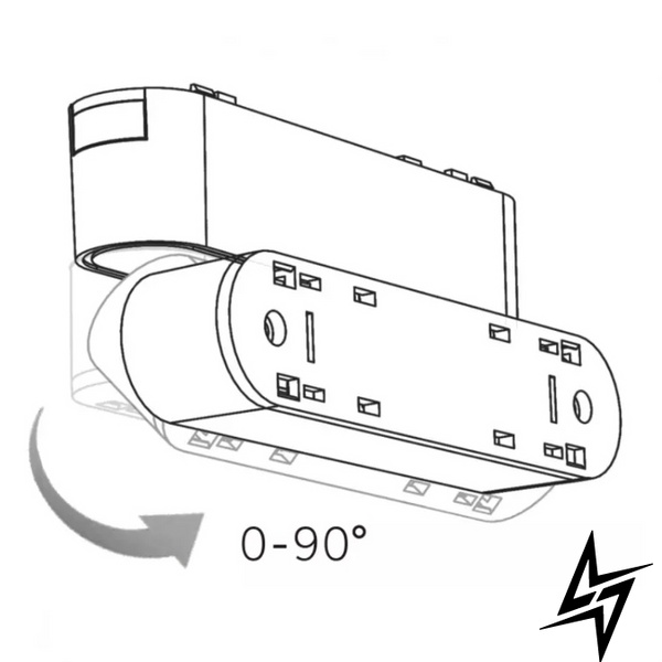 Поворотний механізм світильника на ультратонку магнітну шину Ultra Slim 70635 WH CS0635 фото наживо, фото в дизайні інтер'єру