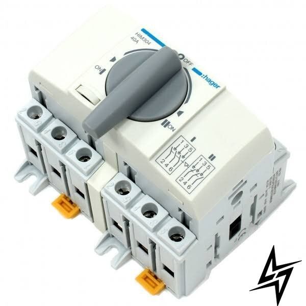 Переключатель I-0-II Hager HIM304 3P, 40 А, 1-0-2 HIM304 фото