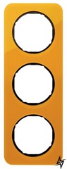 Трехместная рамка R.1 10132334 (оранжевый/черная) Berker фото