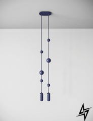 Підвісний світильник Sunderline 2S Denim (RAL 5011) Синій  фото наживо, фото в дизайні інтер'єру