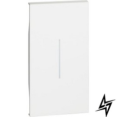 Лицьова панель для вимикача/перемикача (2-мод.) Bticino LIVING NOW колір білий KW01M2 фото