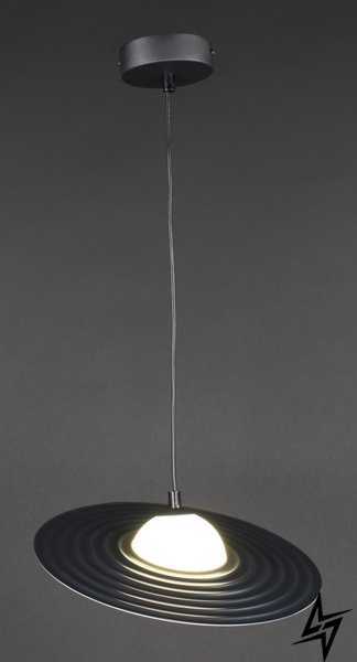 Підвісна стельова люстра на 1 лампочку L23-37479 Чорний MJ64-300 фото наживо, фото в дизайні інтер'єру