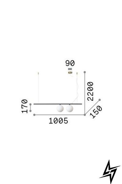Люстра Ideal Lux Perline 306995 чорна 2&times;G9 306995 фото