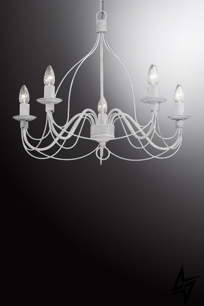 Люстра-свічки Ideal Lux Corte Sp8 Bianco Antico 5898 41795 фото наживо, фото в дизайні інтер'єру